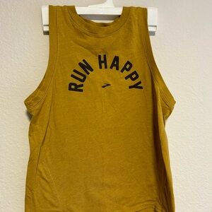 Brooks Women’s Mustard Yellow Run Happy Tank - Size Small